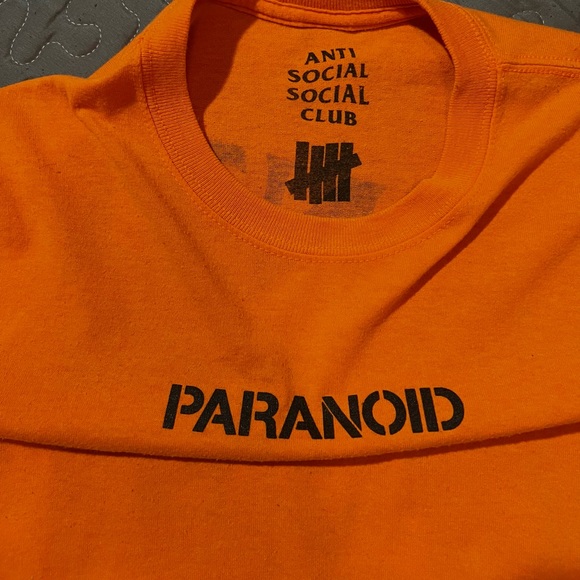 Undefeated x Anti Social Club- paranoid- t-shirt sz M - Picture 3 of 4
